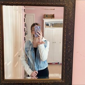 Mudd Hooded Denim Jean Jacket